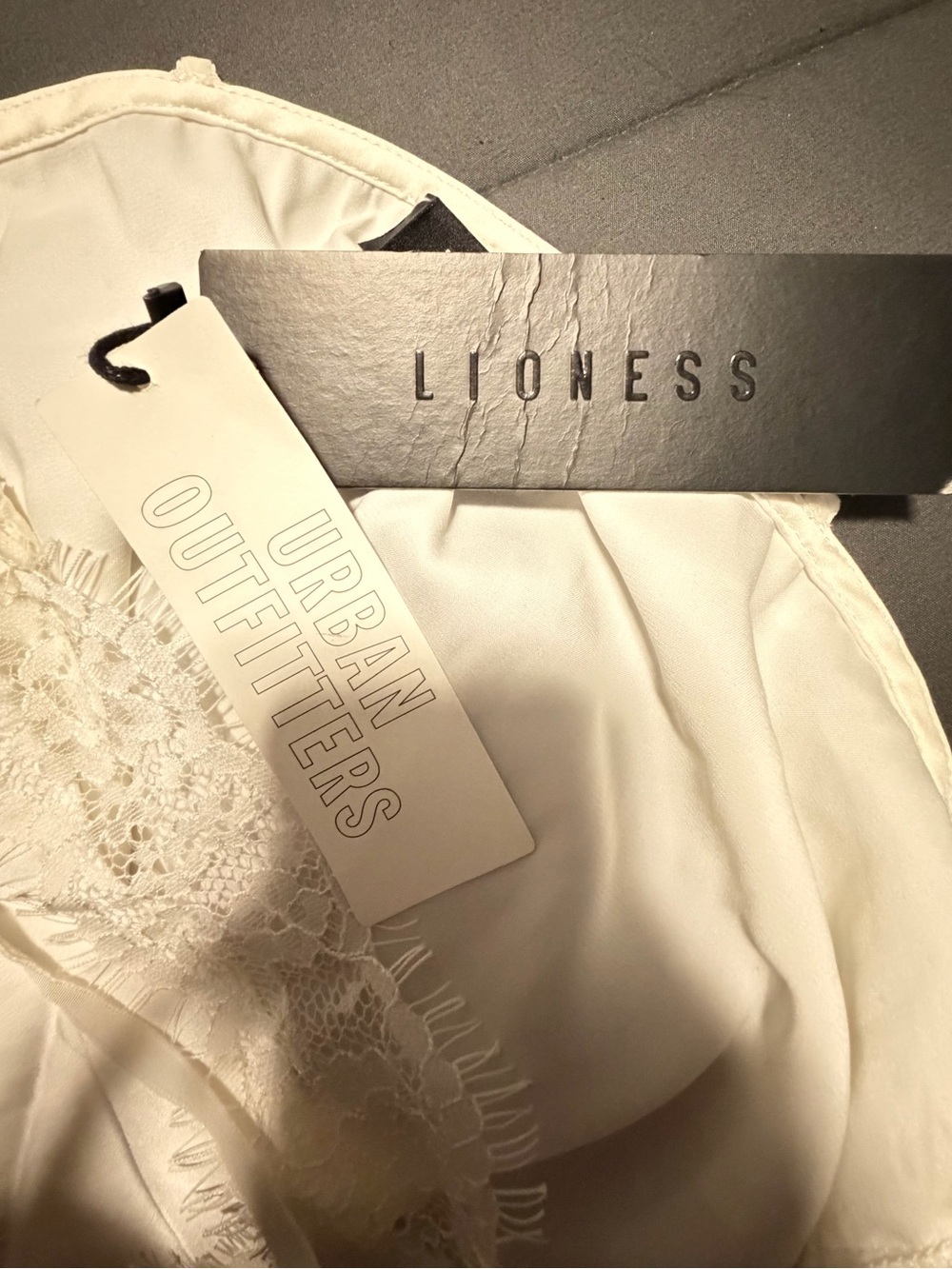 LIONESS Ivory Hideaway Satin Slip Dress - Size Small - NWT - Picture 8 of 9